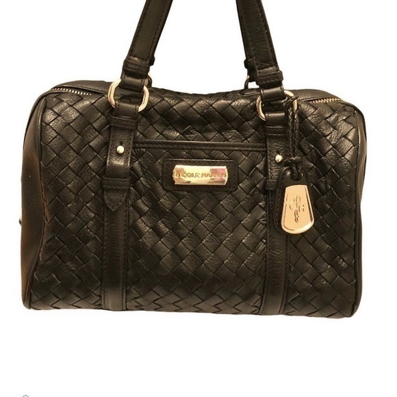 Cole Haan Black Leather Boston Doctor Bag Satchel